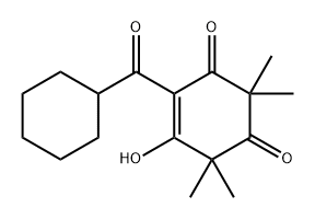 4-Cyclohexene-1,3-dione, 4-(cyclohexylcarbonyl)-5-hydroxy-2,2,6,6-tetramethyl- Structure