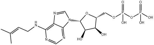 Adenosine 5'-(trihydrogen diphosphate), N-(3-methyl-2-buten-1-yl)- Structure