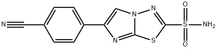 6-(4-Cyanophenyl)imidazo[2,1-b][1,3,4]thiadiazole-2-sulfonamide Structure