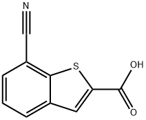 Benzo[b]thiophene-2-carboxylic acid, 7-cyano- Structure