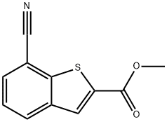 Benzo[b]thiophene-2-carboxylic acid, 7-cyano-, methyl ester Structure