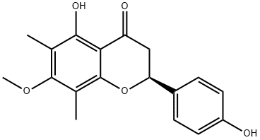 4H-1-Benzopyran-4-one, 2,3-dihydro-5-hydroxy-2-(4-hydroxyphenyl)-7-methoxy-6,8-dimethyl-, (2S)- Structure