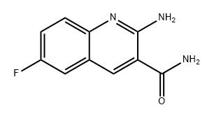3-Quinolinecarboxamide, 2-amino-6-fluoro- 구조식 이미지