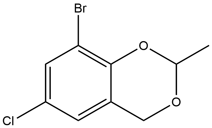 8-bromo-6-chloro-2-methyl-4H-1,3-benzodioxine Structure