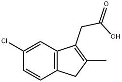 1H-Indene-3-acetic acid, 5-chloro-2-methyl- Structure