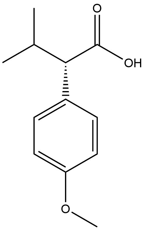 Benzeneacetic acid, 4-methoxy-α-(1-methylethyl)-, (αS)- Structure