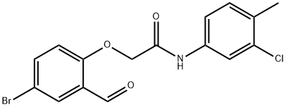 2-(4-Bromo-2-formylphenoxy)-N-(3-chloro-4-methylphenyl)acetamide Structure