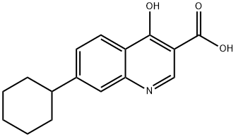7-Cyclohexyl-4-hydroxyquinoline-3-carboxylic acid 구조식 이미지