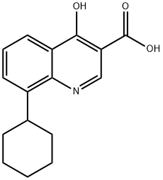 8-Cyclohexyl-4-hydroxyquinoline-3-carboxylic acid 구조식 이미지