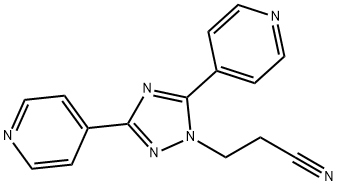 1H-1,2,4-Triazole-1-propanenitrile, 3,5-di-4-pyridinyl- Structure