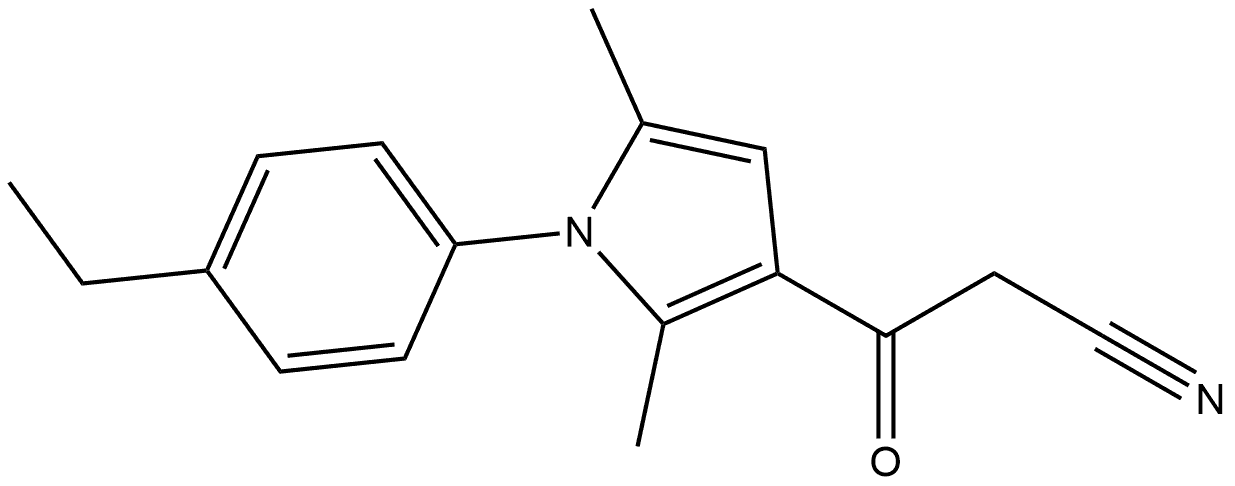 3-[1-(4-ethylphenyl)-2,5-dimethyl-1H-pyrrol-3-yl]-3-oxopropanenitrile Structure
