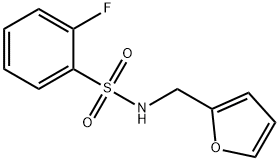 2-Fluoro-N-(furan-2-ylmethyl)benzenesulfonamide Structure