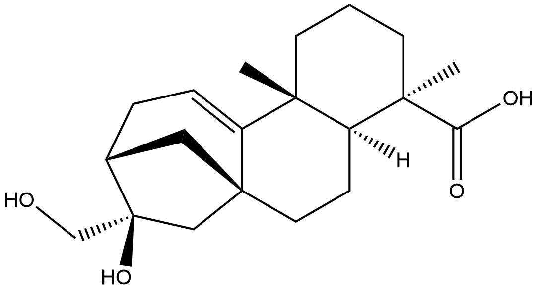 ent-16beta,17-dihydroxy-9(11)-kauren-19-oic acid 구조식 이미지