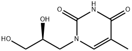 2,4(1H,3H)-Pyrimidinedione, 1-[(2S)-2,3-dihydroxypropyl]-5-methyl- Structure