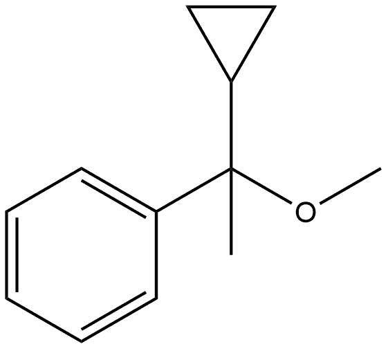 Benzene, (1-cyclopropyl-1-methoxyethyl)- Structure