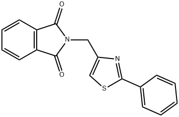 1H-Isoindole-1,3(2H)-dione, 2-[(2-phenyl-4-thiazolyl)methyl]- Structure