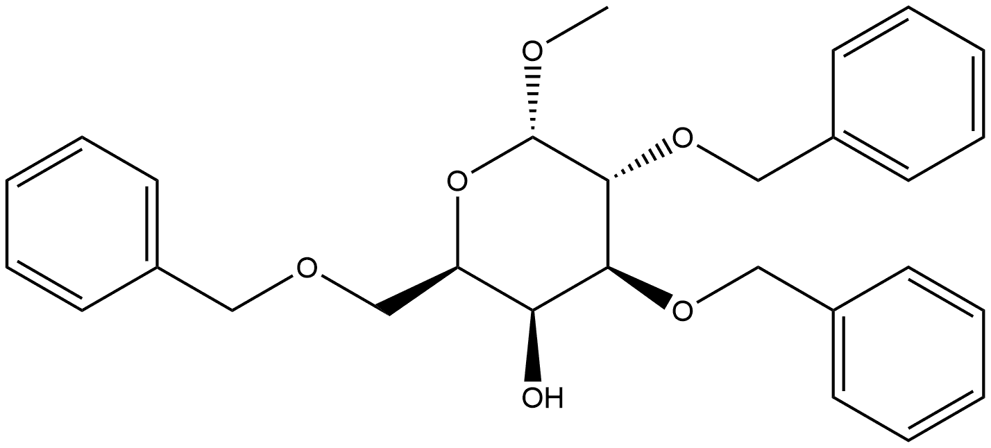 α-D-Galactopyranoside, methyl 2,3,6-tris-O-(phenylmethyl)- Structure