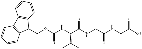 (S)-1-(9H-Fluoren-9-yl)-5-isopropyl-3,6,9-trioxo-2-oxa-4,7,10-triazadodecan-12-oic acid Structure