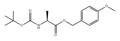 L-Alanine, N-[(1,1-dimethylethoxy)carbonyl]-, (4-methoxyphenyl)methyl ester 구조식 이미지