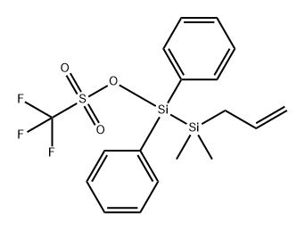 Methanesulfonic acid, trifluoro-, 2,2-dimethyl-1,1-diphenyl-2-(2-propenyl)disilanyl ester (9CI) Structure
