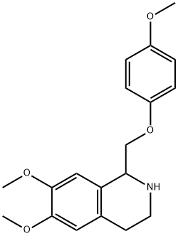 Isoquinoline, 1,2,3,4-tetrahydro-6,7-dimethoxy-1-[(4-methoxyphenoxy)methyl]- 구조식 이미지