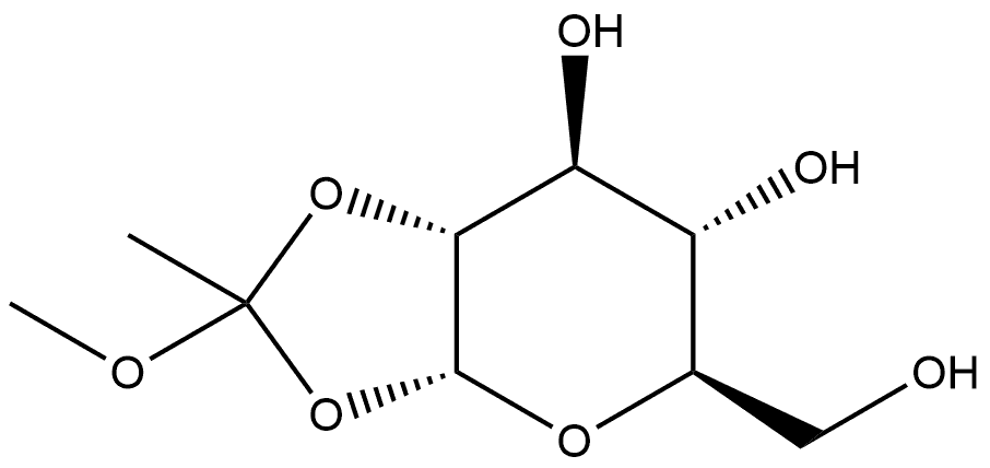 α-D-Glucopyranose, 1,2-O-(1-methoxyethylidene)- Structure