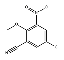 Benzonitrile, 5-chloro-2-methoxy-3-nitro- Structure