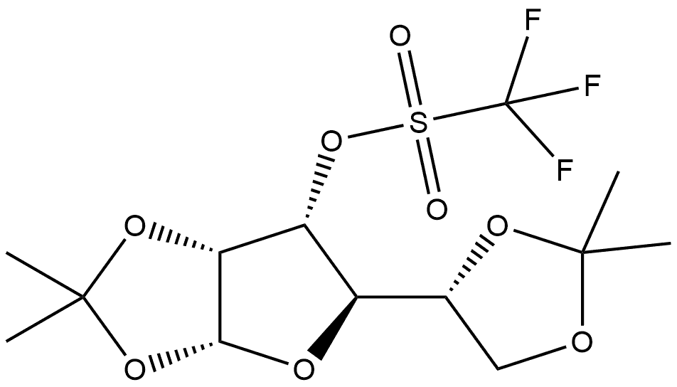 α-D-Allofuranose, 1,2:5,6-bis-O-(1-methylethylidene)-, 3-(1,1,1-trifluoromethanesulfonate) 구조식 이미지