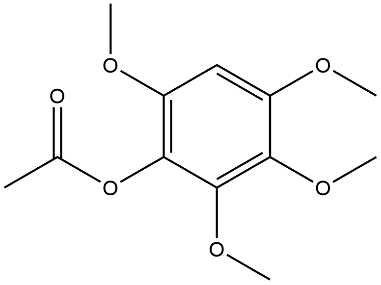 Phenol, 2,3,4,6-tetramethoxy-, 1-acetate Structure