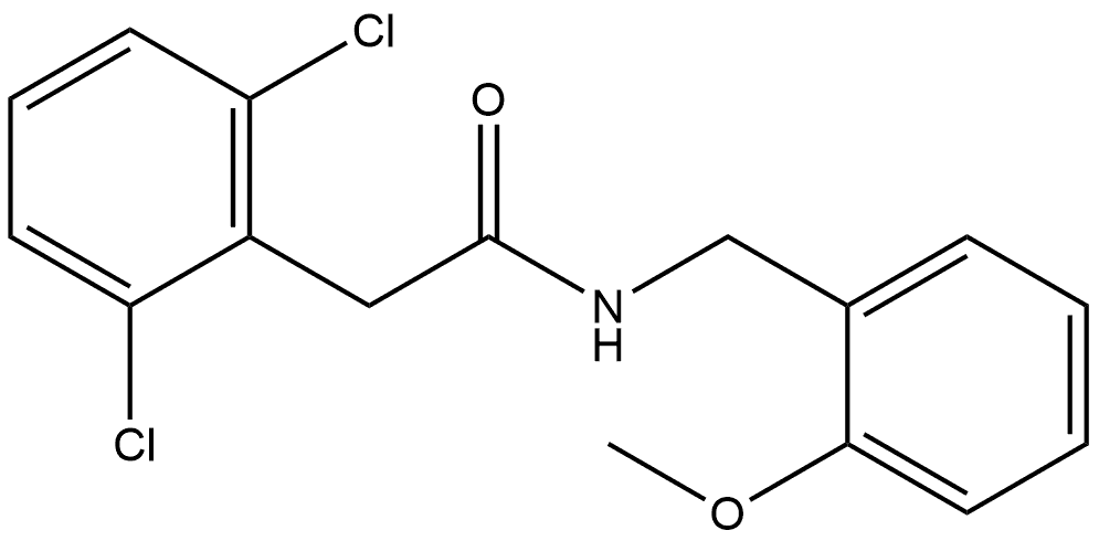 2,6-Dichloro-N-[(2-methoxyphenyl)methyl]benzeneacetamide Structure