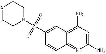 2,4-Quinazolinediamine, 6-(4-thiomorpholinylsulfonyl)- Structure