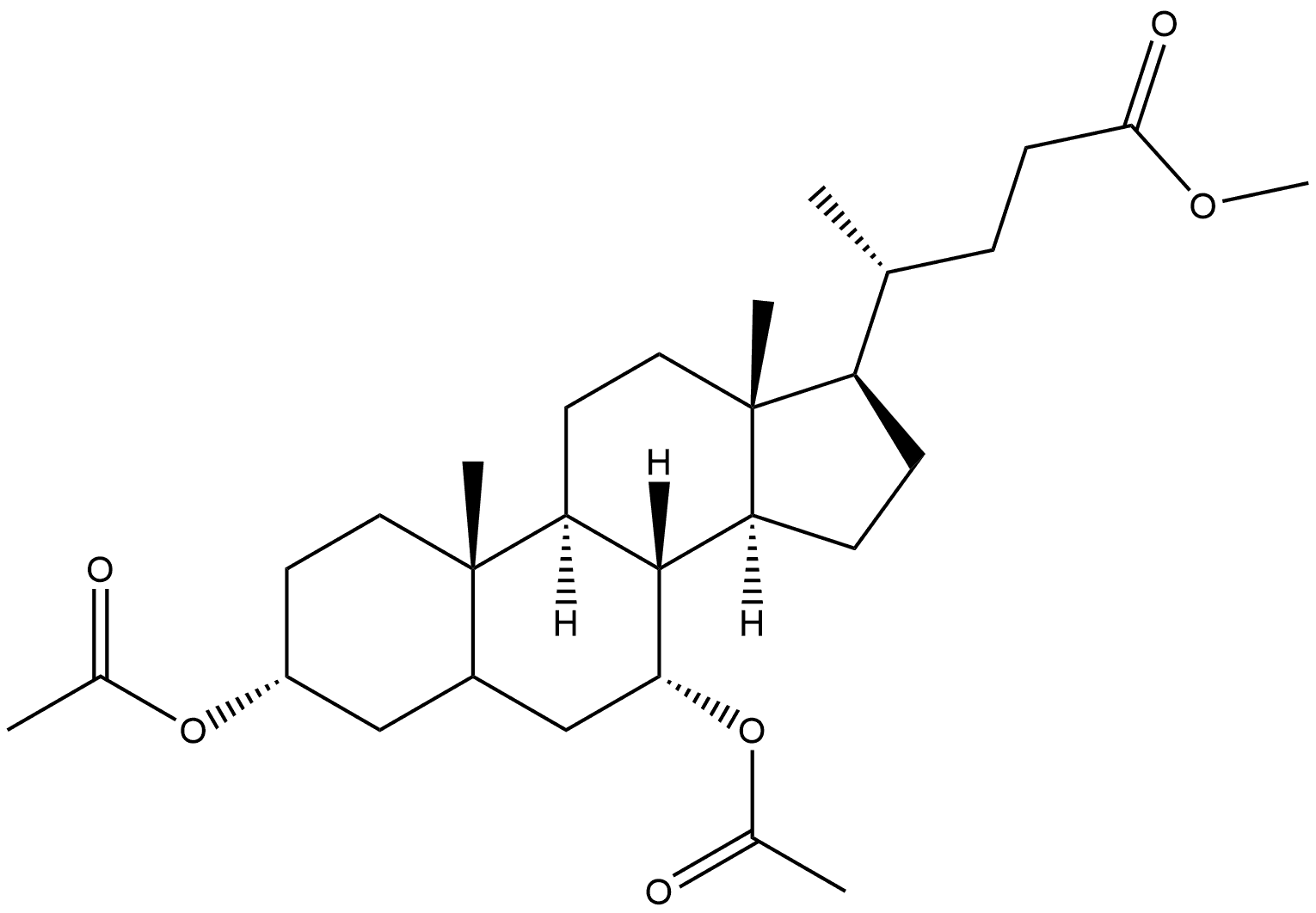 3α,7α-비스(아세틸옥시)콜란-24-오산메틸에스테르 구조식 이미지
