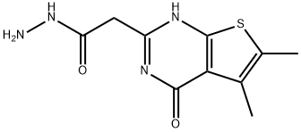 2-{5,6-dimethyl-4-oxo-3H,4H-thieno[2,3-d]pyrimidin-2-yl}acetohydrazide 구조식 이미지