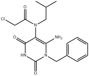 N-(6-amino-1-benzyl-2,4-dioxo-1,2,3,4-tetrahydropyrimidin-5-yl)-2-chloro-N-(2-methylpropyl)acetamide Structure