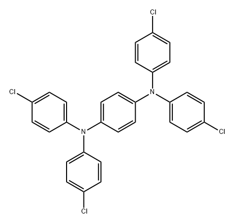 1,4-Benzenediamine, N1,N1,N4,N4-tetrakis(4-chlorophenyl)- Structure