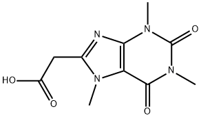 2-(1,3,7-Trimethyl-2,6-dioxo-2,3,6,7-tetrahydro-1H-purin-8-yl)acetic acid 구조식 이미지