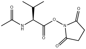 L-Valine, N-acetyl-, 2,5-dioxo-1-pyrrolidinyl ester Structure