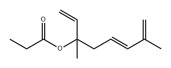 1,5,7-Octatrien-3-ol, 3,7-dimethyl-, 3-propanoate, (5E)- 구조식 이미지