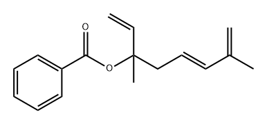1,5,7-Octatrien-3-ol, 3,7-dimethyl-, 3-benzoate, (5E)- Structure