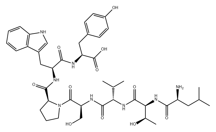 L-Tyrosine, L-leucyl-L-threonyl-L-valyl-L-seryl-L-prolyl-L-tryptophyl- Structure