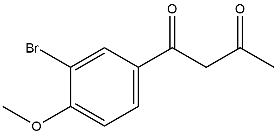 1,3-Butanedione, 1-(3-bromo-4-methoxyphenyl)- Structure