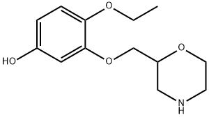 Phenol, 4-ethoxy-3-(2-morpholinylmethoxy)- Structure
