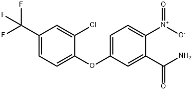 Benzamide, 5-[2-chloro-4-(trifluoromethyl)phenoxy]-2-nitro- 구조식 이미지