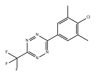 1,2,4,5-Tetrazine, 3-(4-chloro-3,5-dimethylphenyl)-6-(trifluoromethyl)- Structure