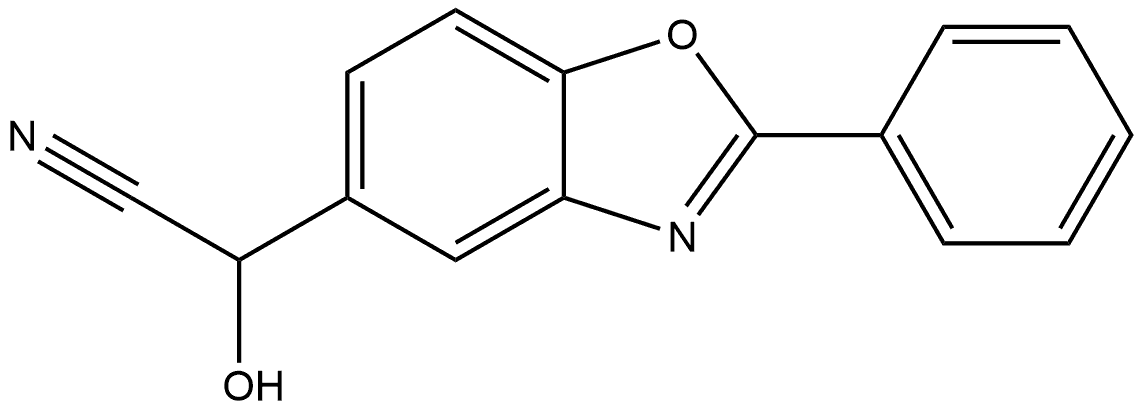 5-Benzoxazoleacetonitrile, α-hydroxy-2-phenyl- Structure