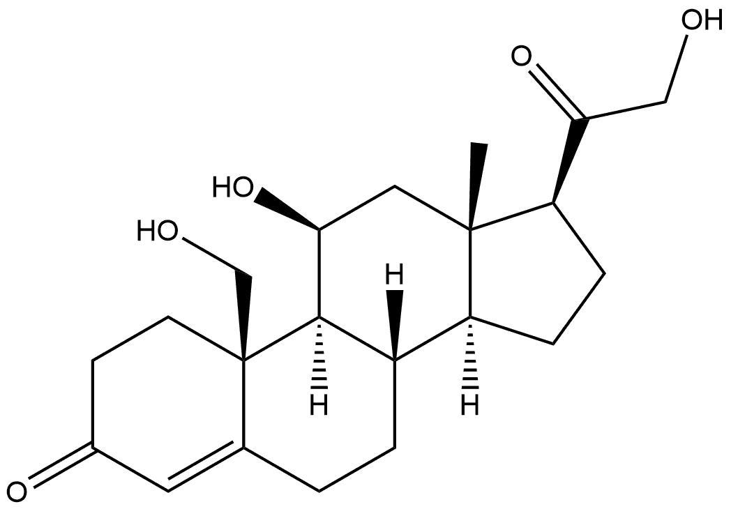 Pregn-4-ene-3,20-dione, 11,19,21-trihydroxy-, (11β)- (9CI) Structure