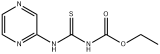 Carbamic acid, N-[(2-pyrazinylamino)thioxomethyl]-, ethyl ester Structure