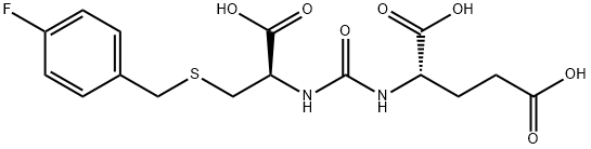 L-Glutamic acid, N-[[[(1R)-1-carboxy-2-[[(4-fluorophenyl)methyl]thio]ethyl]amino]carbonyl]- 구조식 이미지