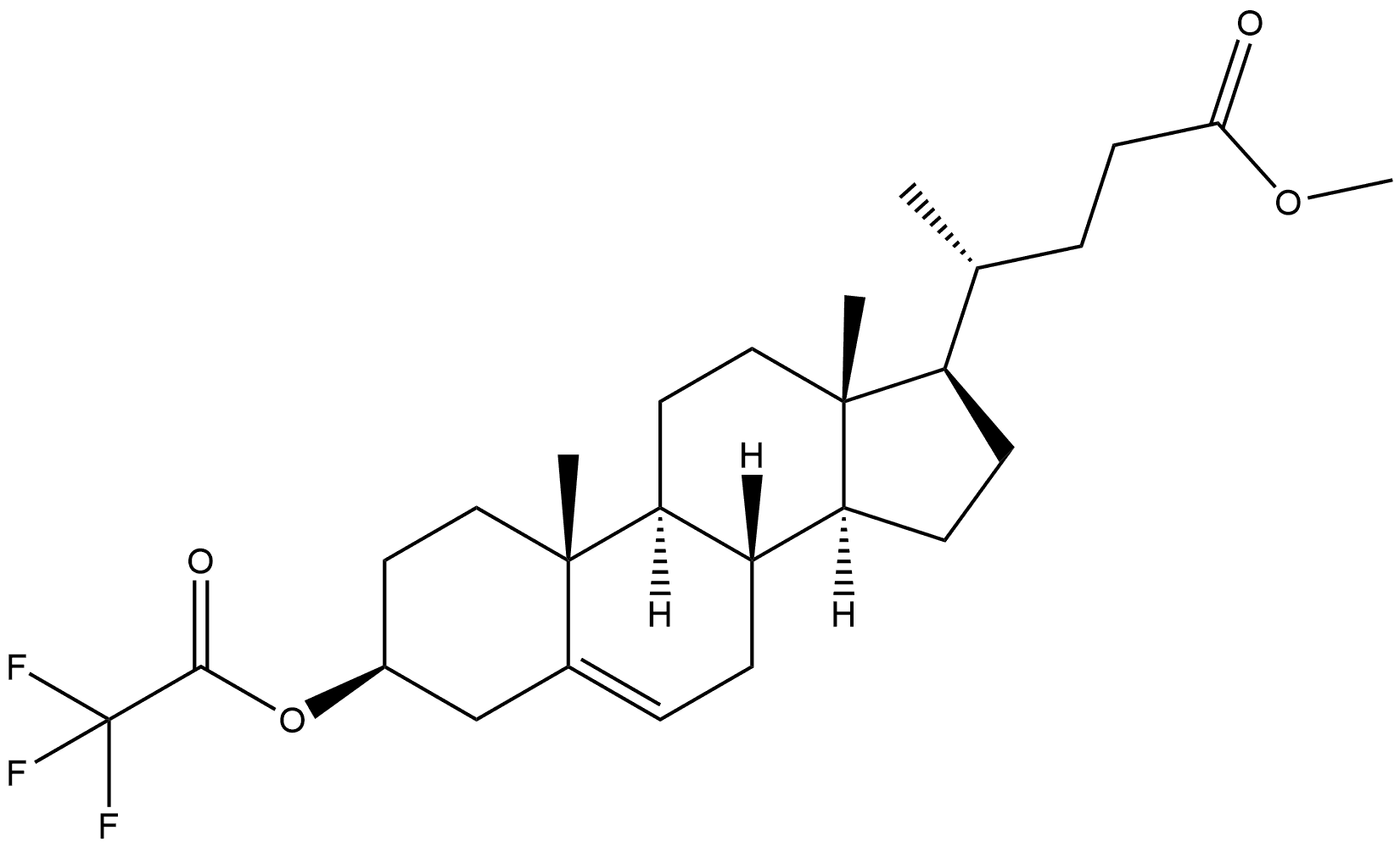 3β-[(Trifluoroacetyl)oxy]chol-5-en-24-oic acid methyl ester Structure