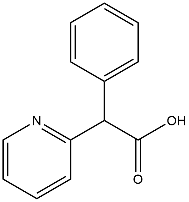 2-Pyridineacetic acid, α-phenyl- Structure